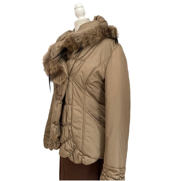 Italian Designer Mariella Rosati Fur trim Jacket Coat - Picture 6 of 6